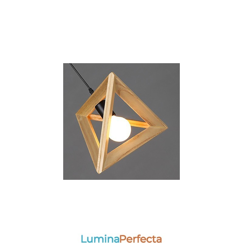 Lampă suspendată modernă din lemn Lampe suspendate simple Lampă pendant cafenea