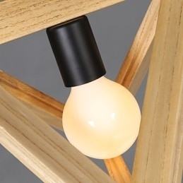 Lampă suspendată modernă din lemn Lampe suspendate simple Lampă pendant cafenea