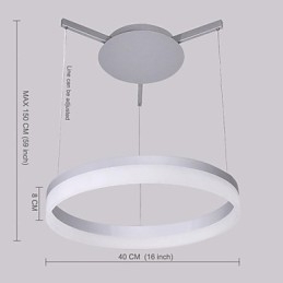 Lampă suspendată din metal, modernă, contemporană