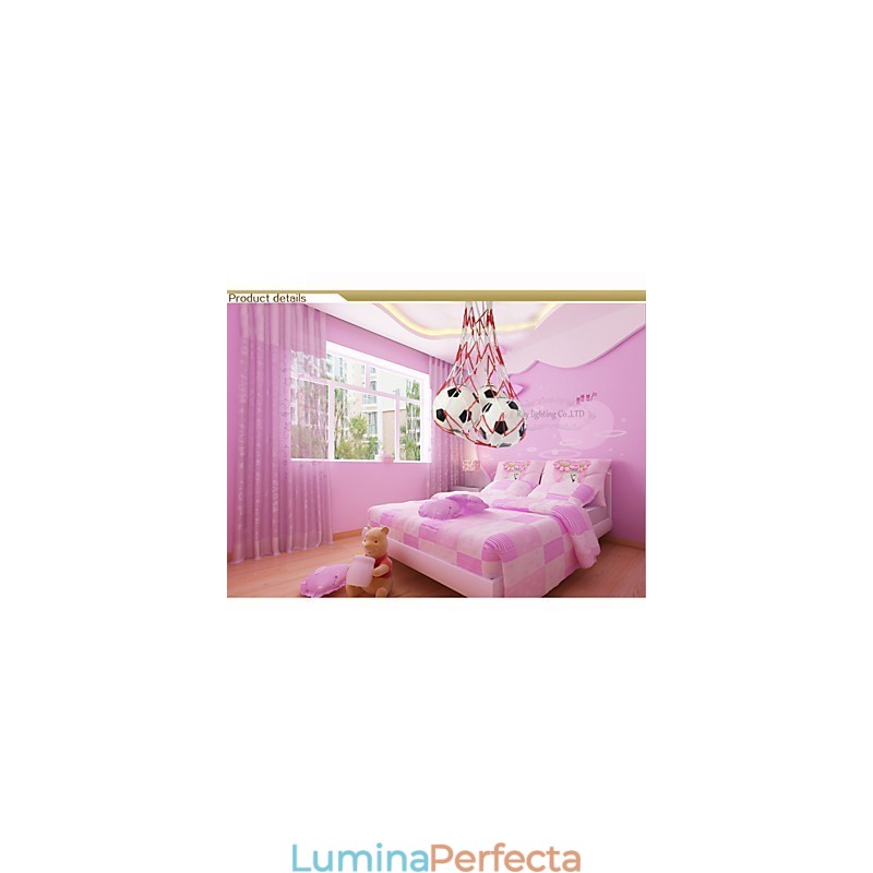 Copii Fotbal Modern Minimalist Pendant Lampă Băiat Lumini 3 Lumini