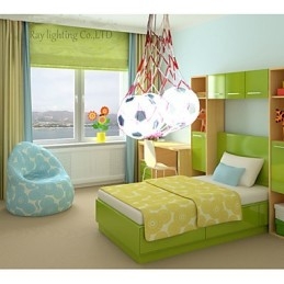 Copii Fotbal Modern Minimalist Pendant Lampă Băiat Lumini 3 Lumini