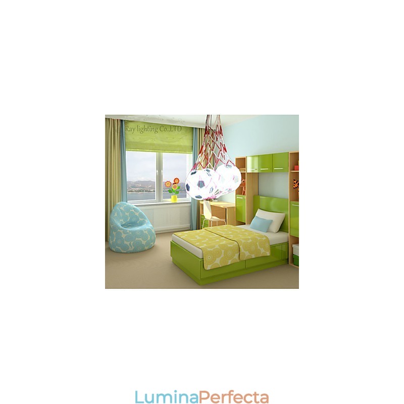 Copii Fotbal Modern Minimalist Pendant Lampă Băiat Lumini 3 Lumini