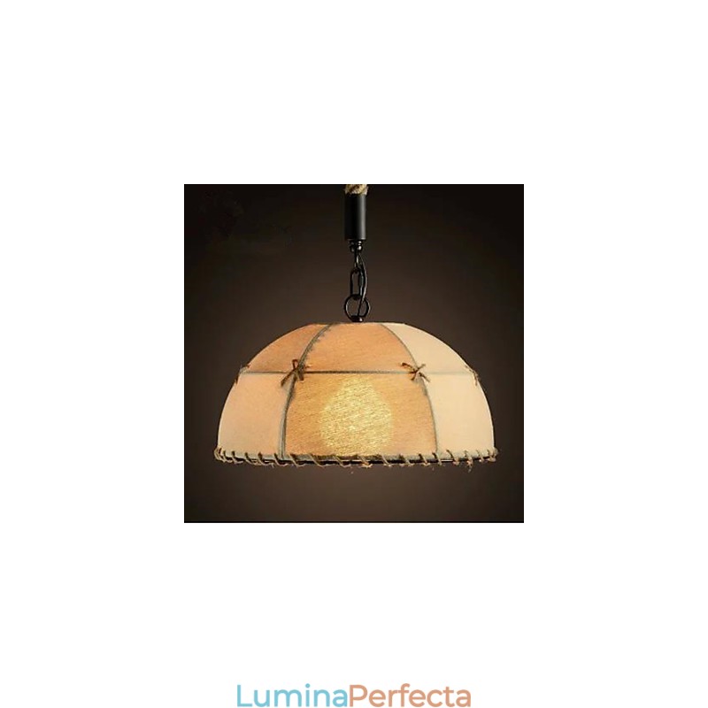 O scurtă candelabru din frânghie de cânepă semicerc Vogue Lights