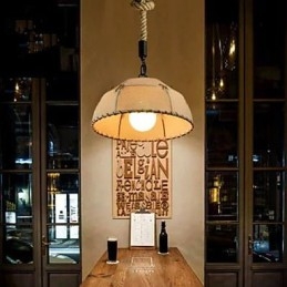 O scurtă candelabru din frânghie de cânepă semicerc Vogue Lights