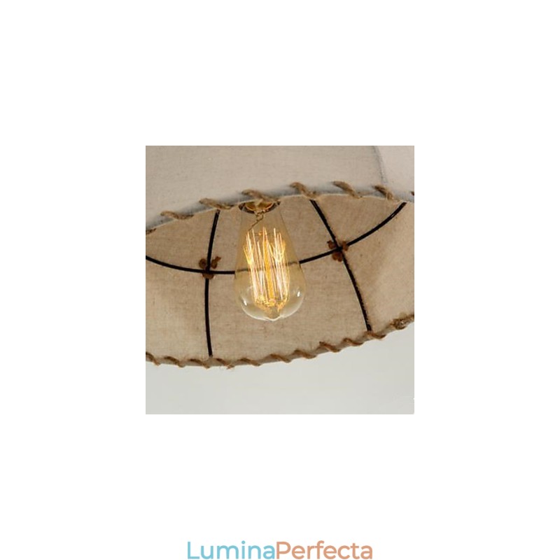 O scurtă candelabru din frânghie de cânepă semicerc Vogue Lights