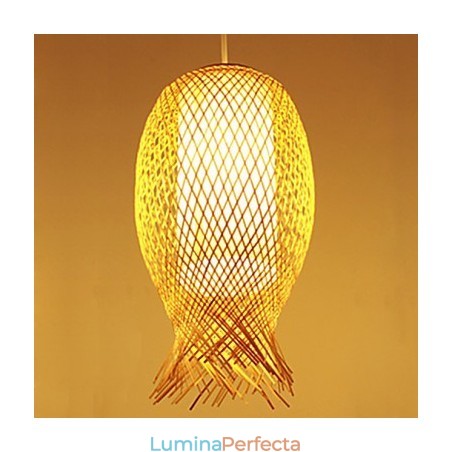 Ceainărie modernă din bambus țesut din bambus Lampă Droplight Ceainărie modernă din bambus țesut din bambus Lampă Droplight