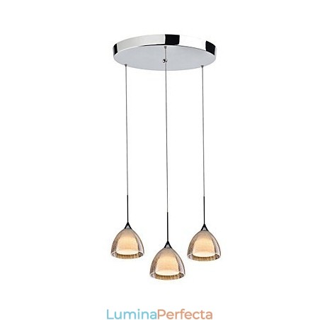3 lumini suspendat cu două straturi insula de sticlă crack crom lustruit 3 lumini suspendat cu două straturi insula de sticlă crack crom lustruit