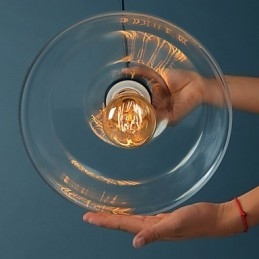 Lampă suspendată din sticlă modernă Lampă suspendată simplă Lampă pendant cafenea