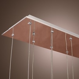 Lampă suspendată modernă, din metal cromat, din cristal