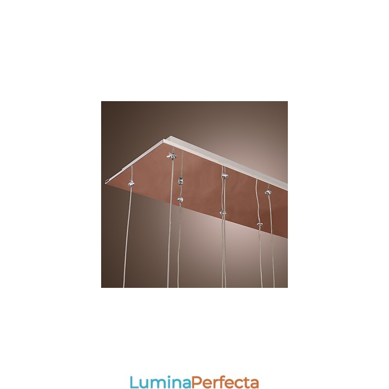 Lampă suspendată modernă, din metal cromat, din cristal