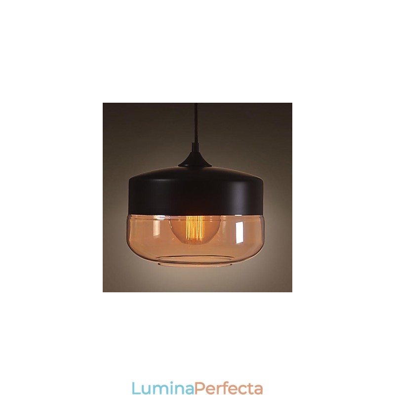 Plafoniera din sticlă cu vopsea modernă WestMenLights, negru, diametru de 250 mm