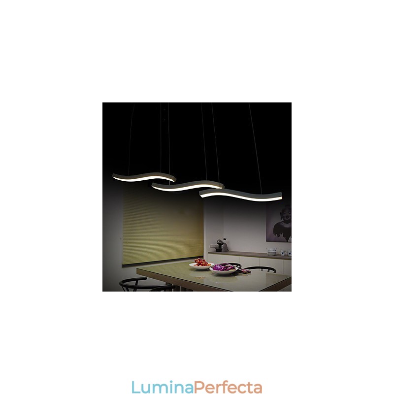 Lampă suspendată din acrilic, cu design ondulat, la modă
