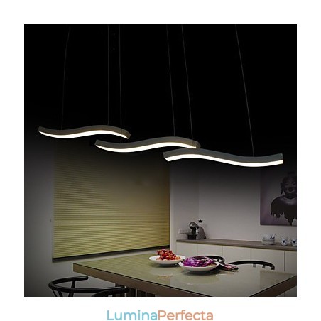 Lampă suspendată din acrilic, cu design ondulat, la modă Lampă suspendată din acrilic, cu design ondulat, la modă