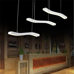 Lampă suspendată din acrilic, cu design ondulat, la modă