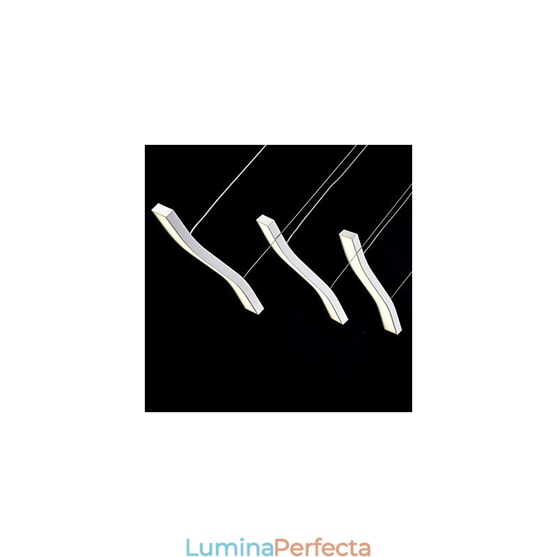 Lampă suspendată din acrilic, cu design ondulat, la modă
