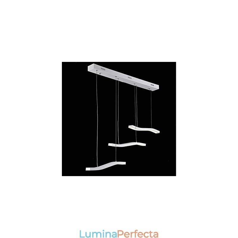 Lampă suspendată din acrilic, cu design ondulat, la modă