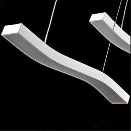 Lampă suspendată din acrilic, cu design ondulat, la modă