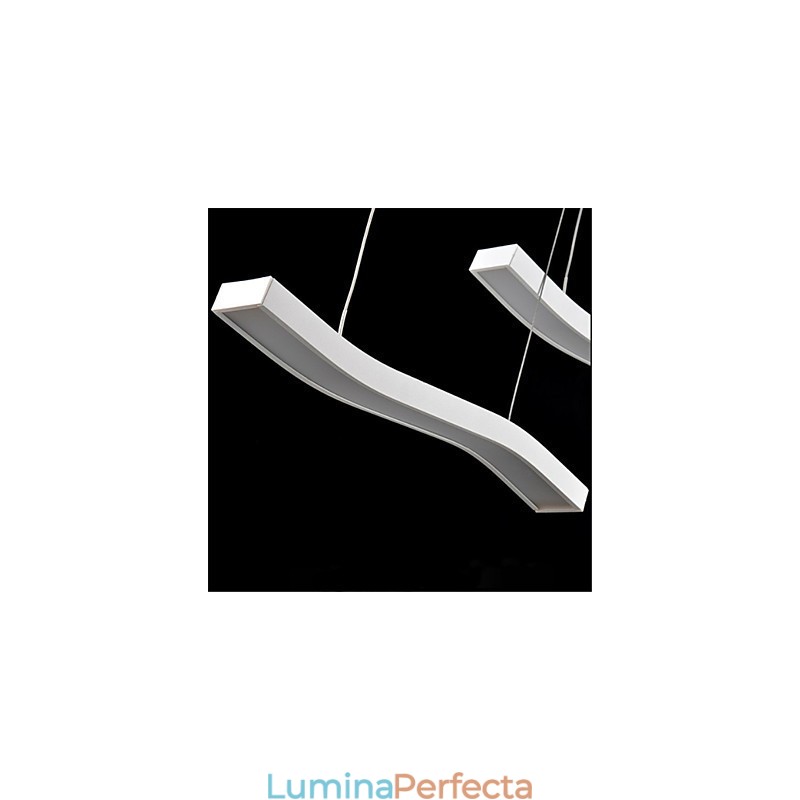 Lampă suspendată din acrilic, cu design ondulat, la modă