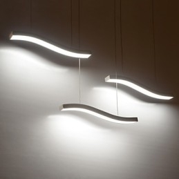 Lampă suspendată din acrilic, cu design ondulat, la modă