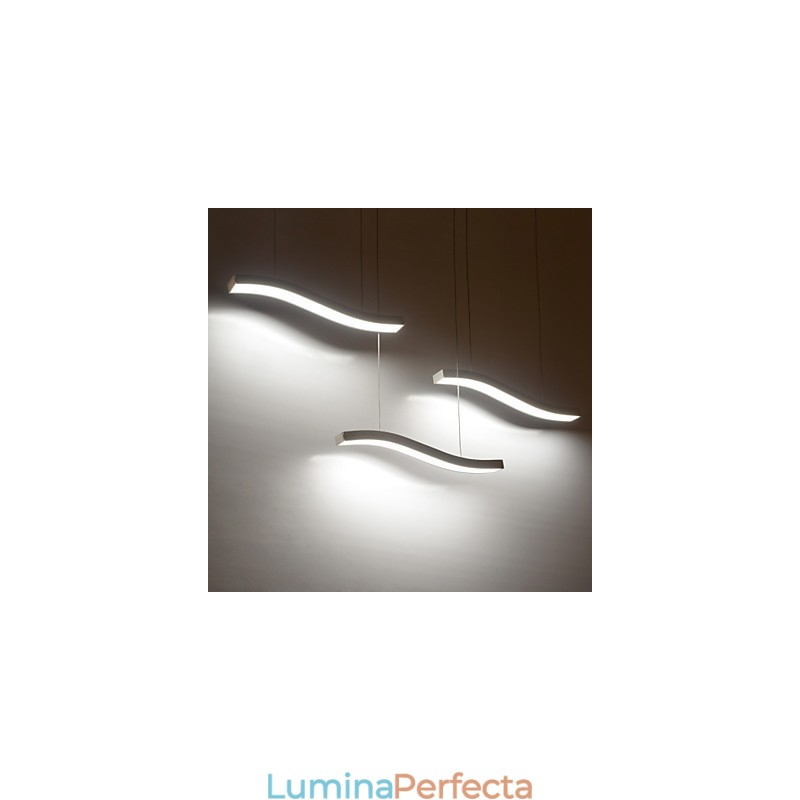 Lampă suspendată din acrilic, cu design ondulat, la modă