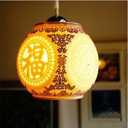 Lampă retro din ceramică Scări Albastru Candelabru cu un singur cap Creativ
