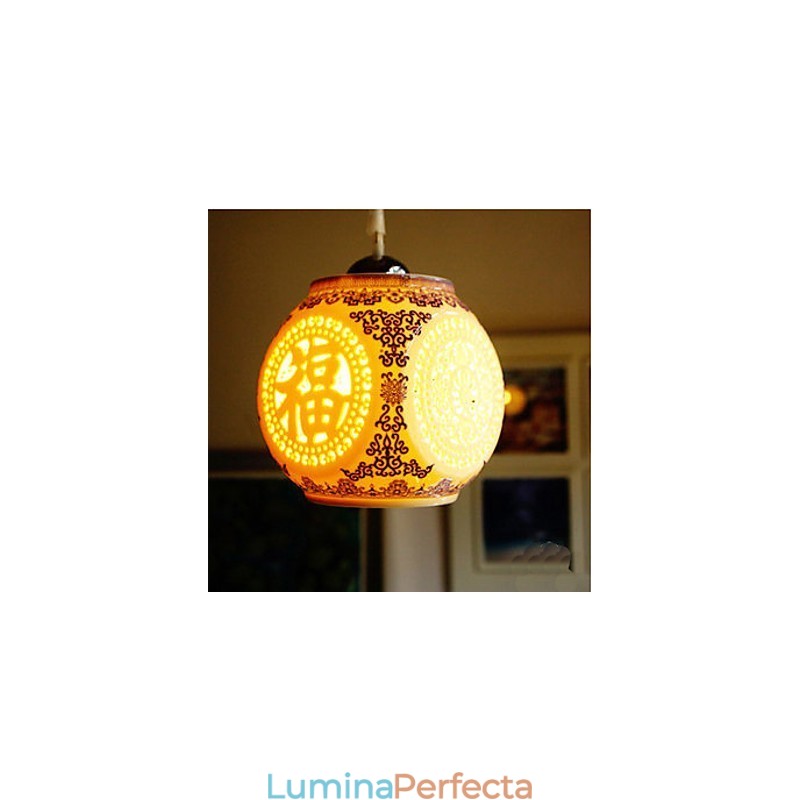 Lampă retro din ceramică Scări Albastru Candelabru cu un singur cap Creativ