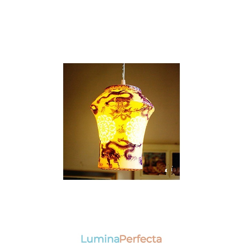 Lampă retro din ceramică Scări Albastru Candelabru cu un singur cap Creativ