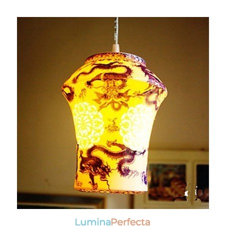 Lampă retro din ceramică Scări Albastru Candelabru cu un singur cap Creativ Lampă retro din ceramică Scări Albastru Candelabru cu un singur cap Creativ
