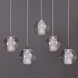1 Lumină Cristal Sticlă Piatră Pendant Lampă Cafe Pendant Pendant Iluminat Decorativ Pendant