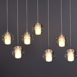 1 Lumină Cristal Sticlă Piatră Pendant Lampă Cafe Pendant Pendant Iluminat Decorativ Pendant