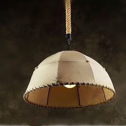 Contracted Nordic Vintage Lenjerie de cânepă frânghie American Country Droplight Lampă