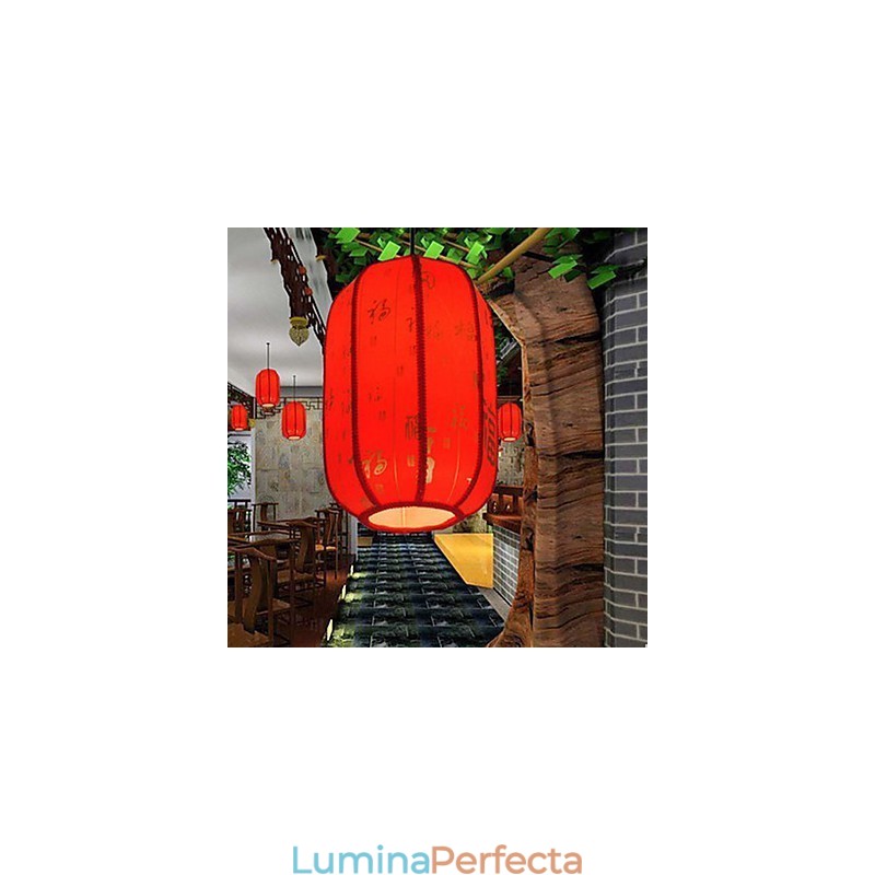 Archaize Piele de oaie Red Lanterns Verandă Droplight Lampă Lumină