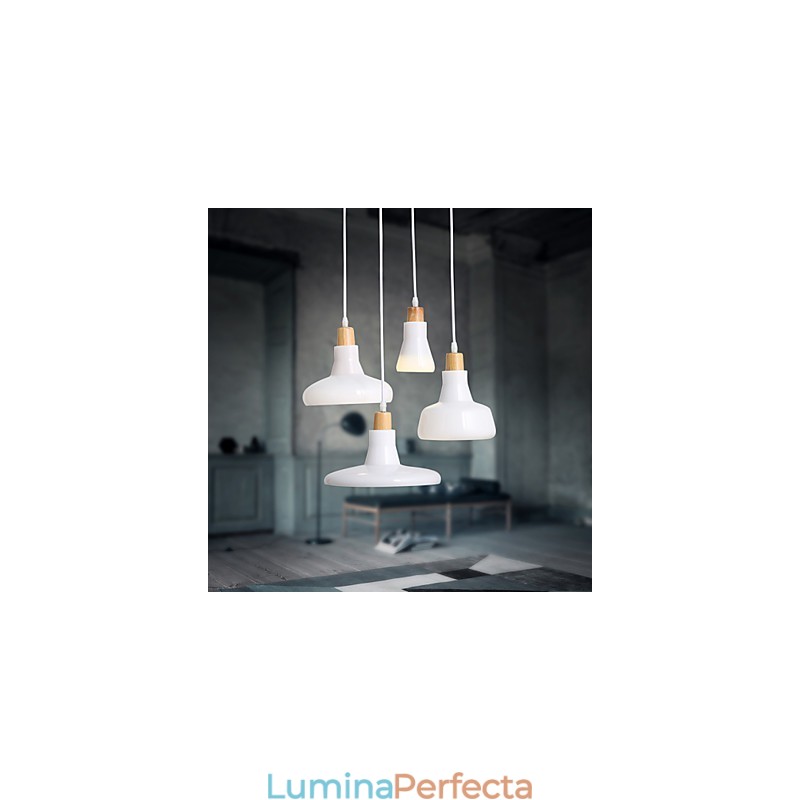 Pandantiv cu 4 lumini caracteristice creative cu abajur din fier