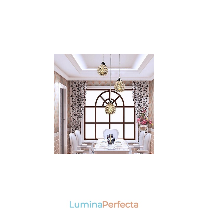 Lampă suspendată metalică galvanizată, modernă și contemporană