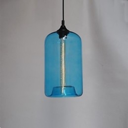 Pandantiv cu design Bottle 1 lumină cu abajur transparent