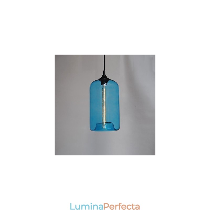 Pandantiv cu design Bottle 1 lumină cu abajur transparent