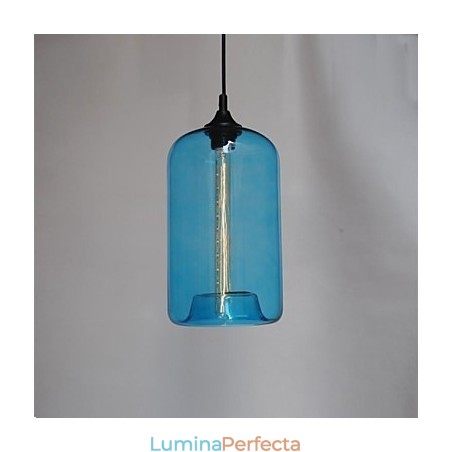 Pandantiv cu design Bottle 1 lumină cu abajur transparent