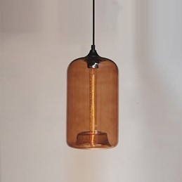 Pandantiv cu design Bottle 1 lumină cu abajur transparent
