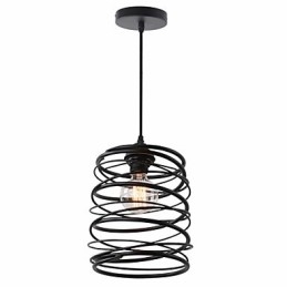 Rustic Lodge Retro Country Mini Stil Pictură Metal Pendant Lampă Garaj