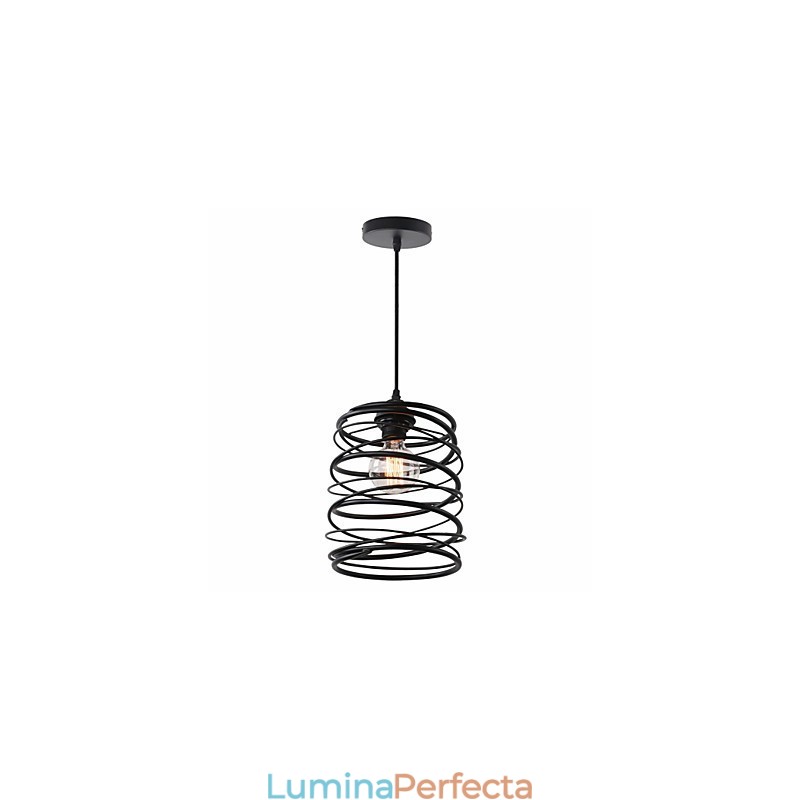 Rustic Lodge Retro Country Mini Stil Pictură Metal Pendant Lampă Garaj
