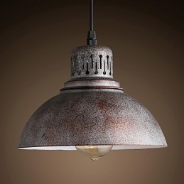 Lampă suspendată din metal cu pictură în stil retro în aer liber