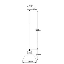 Lampă suspendată din metal cu pictură în stil retro în aer liber