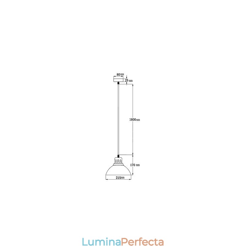 Lampă suspendată din metal cu pictură în stil retro în aer liber