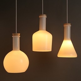 Contemporan și contractat Creative Magic White Glass Bottle Line Droplight