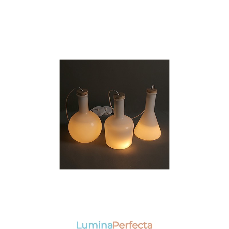 Contemporan și contractat Creative Magic White Glass Bottle Line Droplight