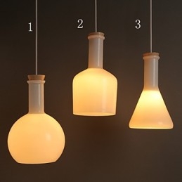 Contemporan și contractat Creative Magic White Glass Bottle Line Droplight