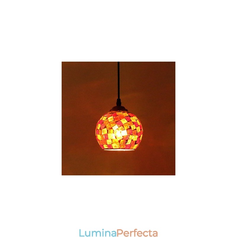 Lampă suspendată din metal cu pictură modernă contemporană