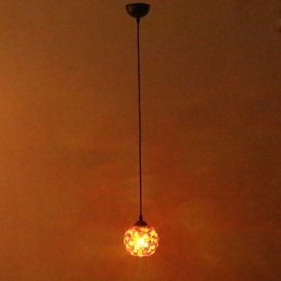 Lampă suspendată din metal cu pictură modernă contemporană