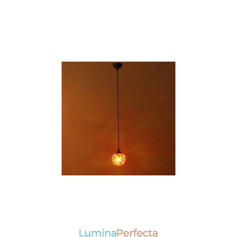 Lampă suspendată din metal cu pictură modernă contemporană
