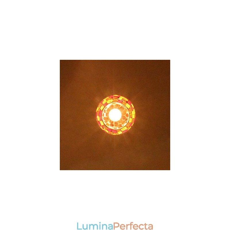 Lampă suspendată din metal cu pictură modernă contemporană